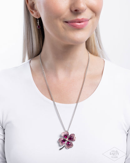 Four Leaf Fashion - pink - Paparazzi necklace