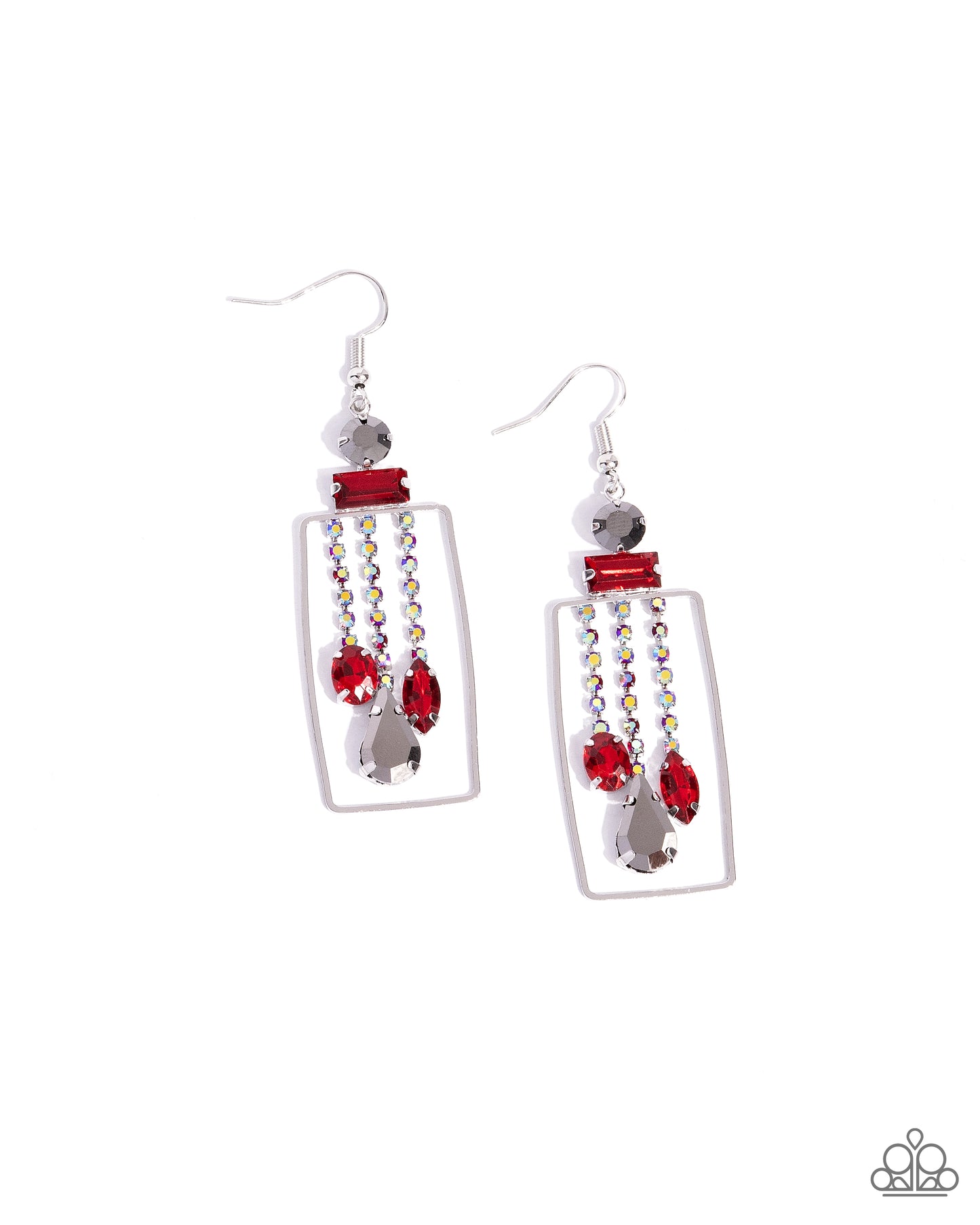 Framed Feature - red - Paparazzi earrings