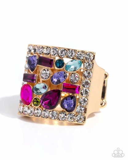 Framed Finesse - multi - Paparazzi ring