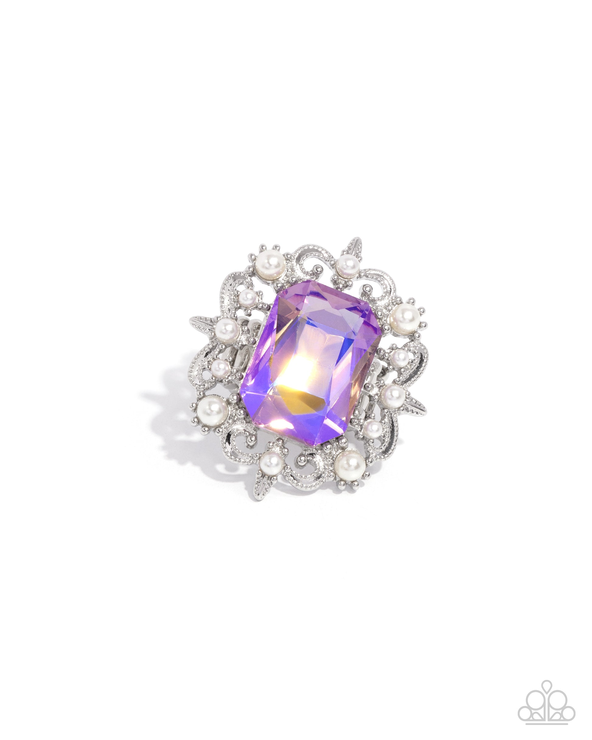 Framed Flourish - purple - Paparazzi ring