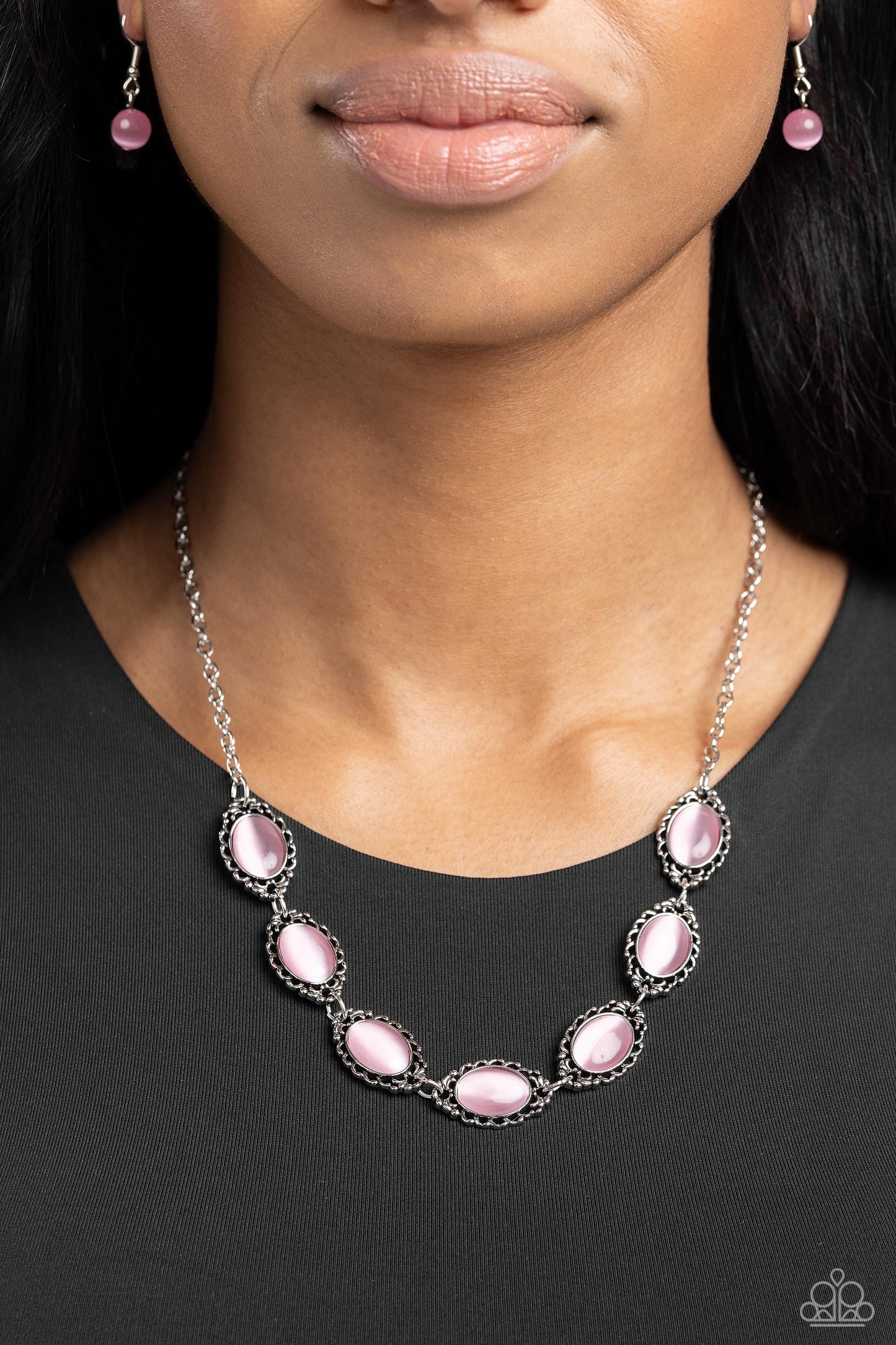 Framed in France - pink - Paparazzi necklace