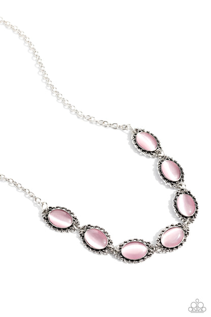 Framed in France - pink - Paparazzi necklace