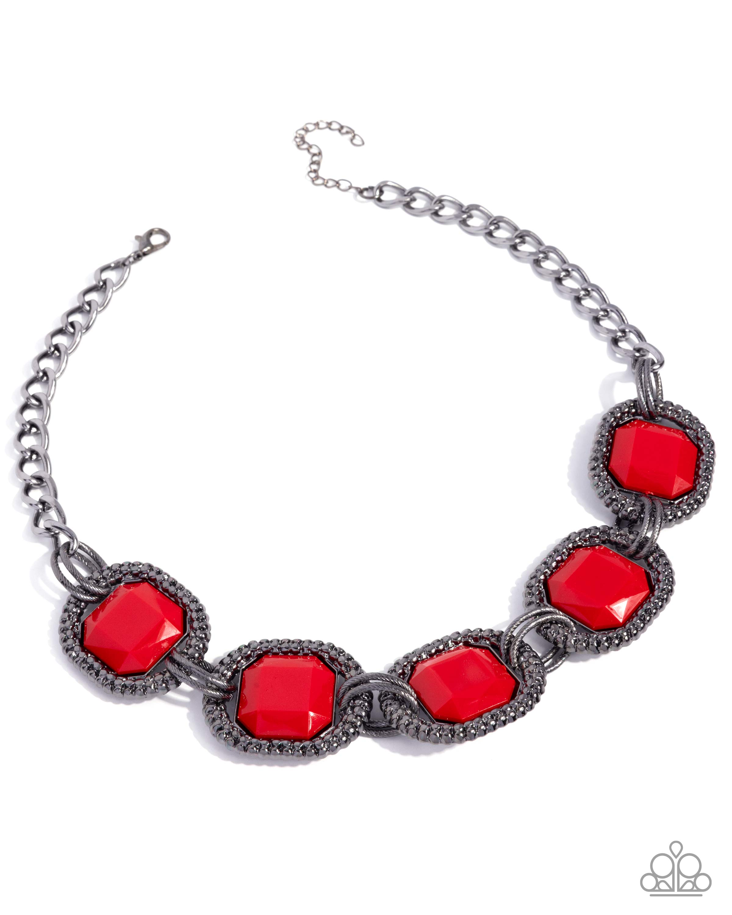 Framing Fanatic - red - Paparazzi necklace – JewelryBlingThing