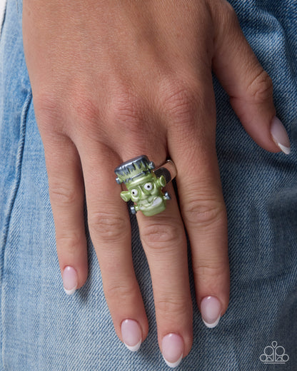 Frankenstein Fashion - green - Paparazzi ring