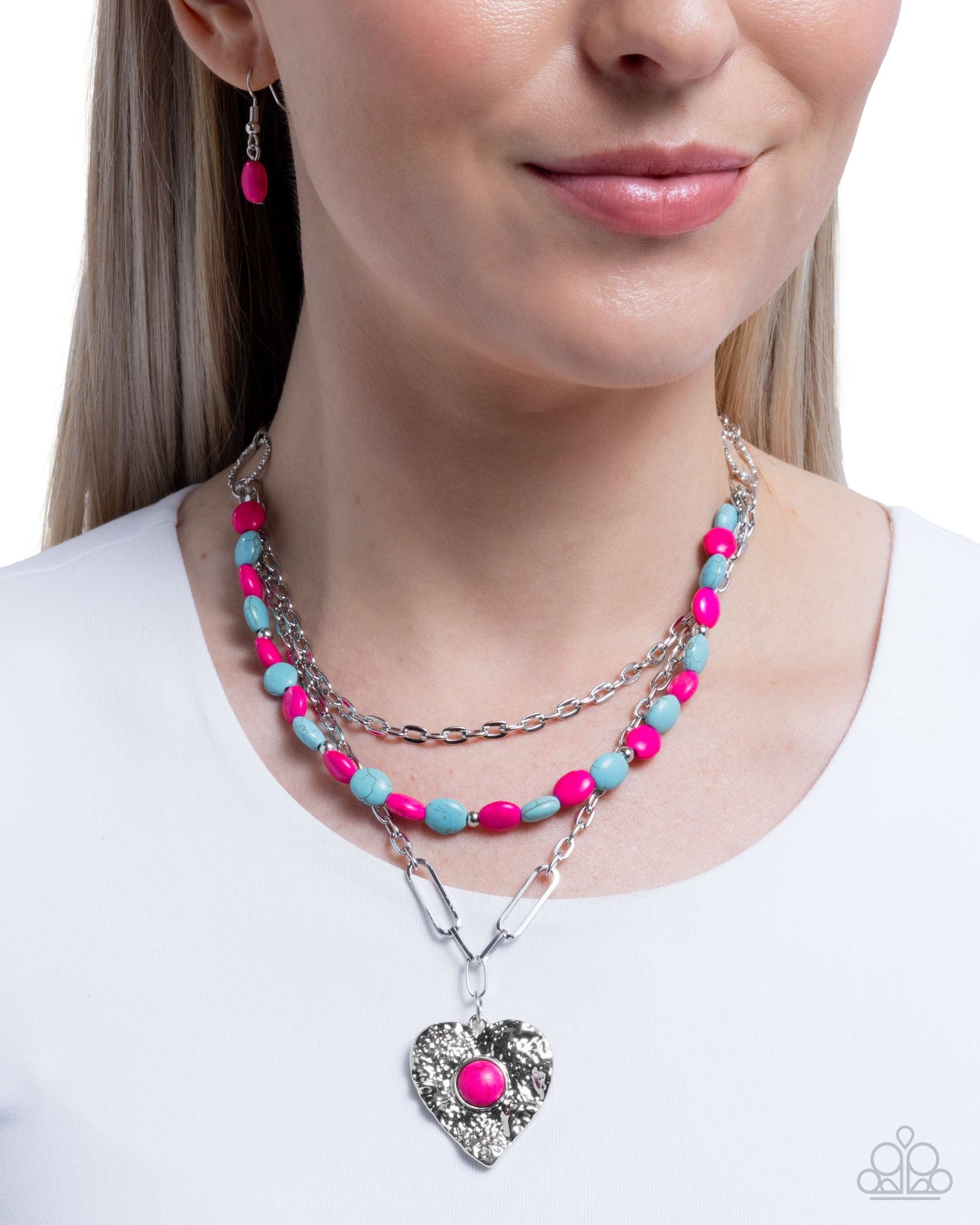 Frankly Flirting - pink - Paparazzi necklace