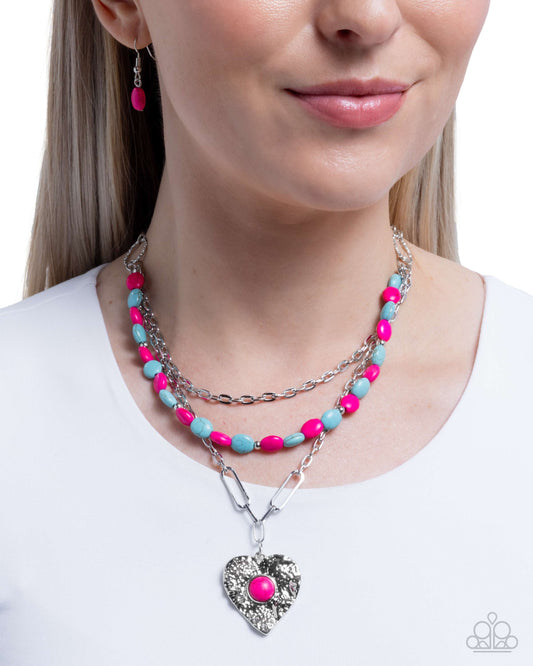 Frankly Flirting - pink - Paparazzi necklace
