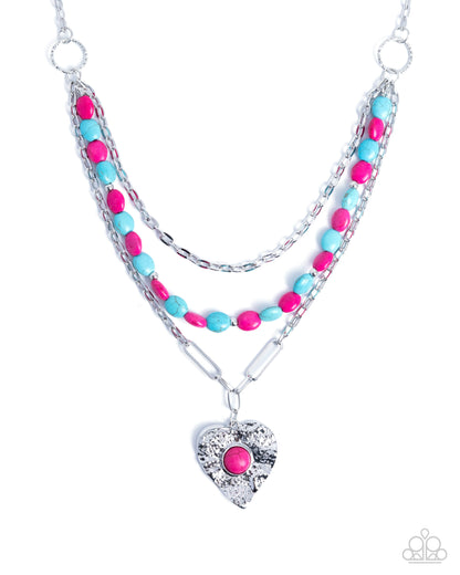 Frankly Flirting - pink - Paparazzi necklace