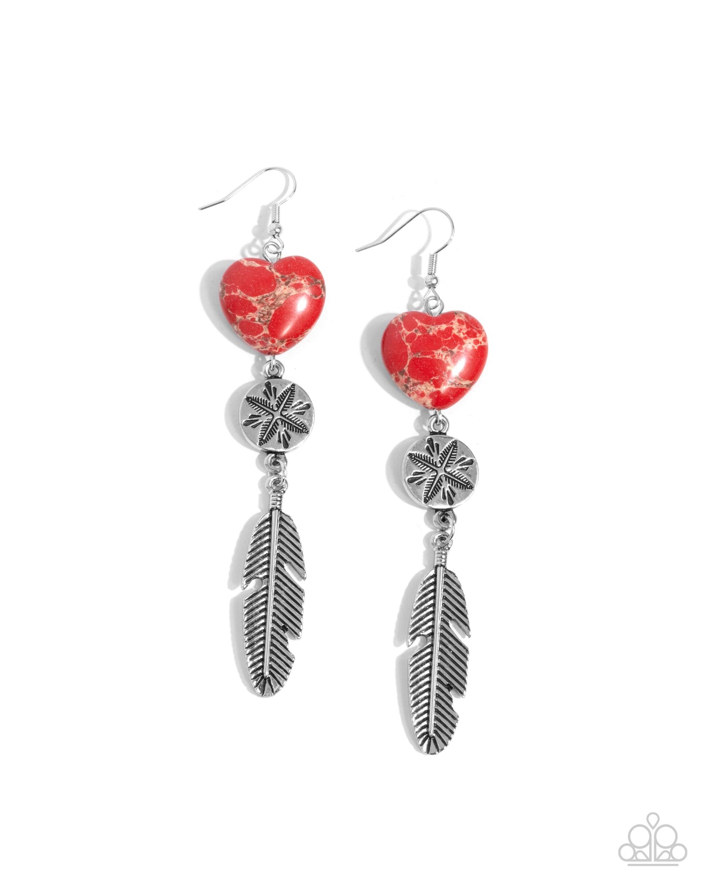 Free-Spirited Fame - red - Paparazzi earrings