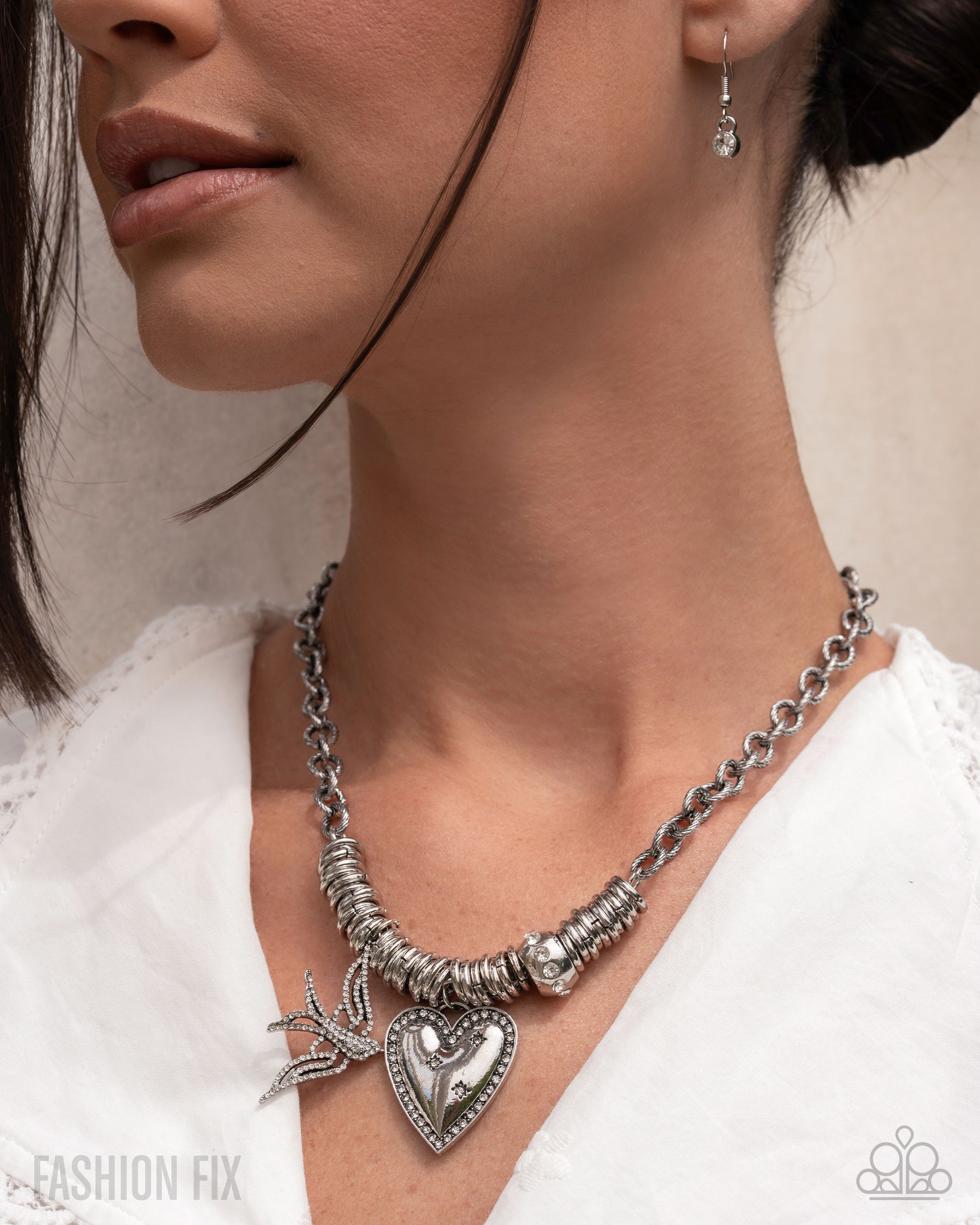 Free-Spirited Freeway - white - Paparazzi necklace