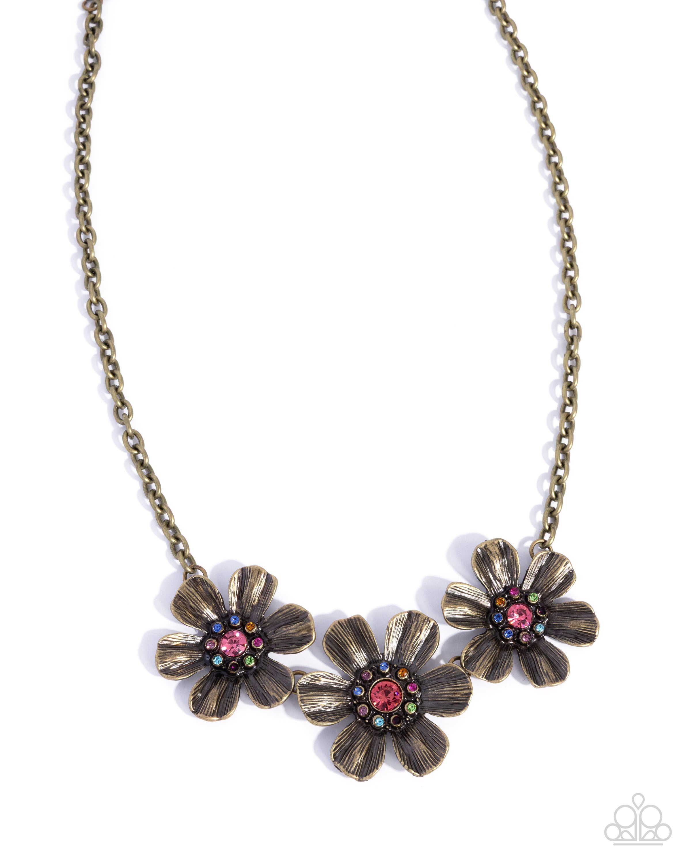 Freeing Florals - brass - Paparazzi necklace – JewelryBlingThing