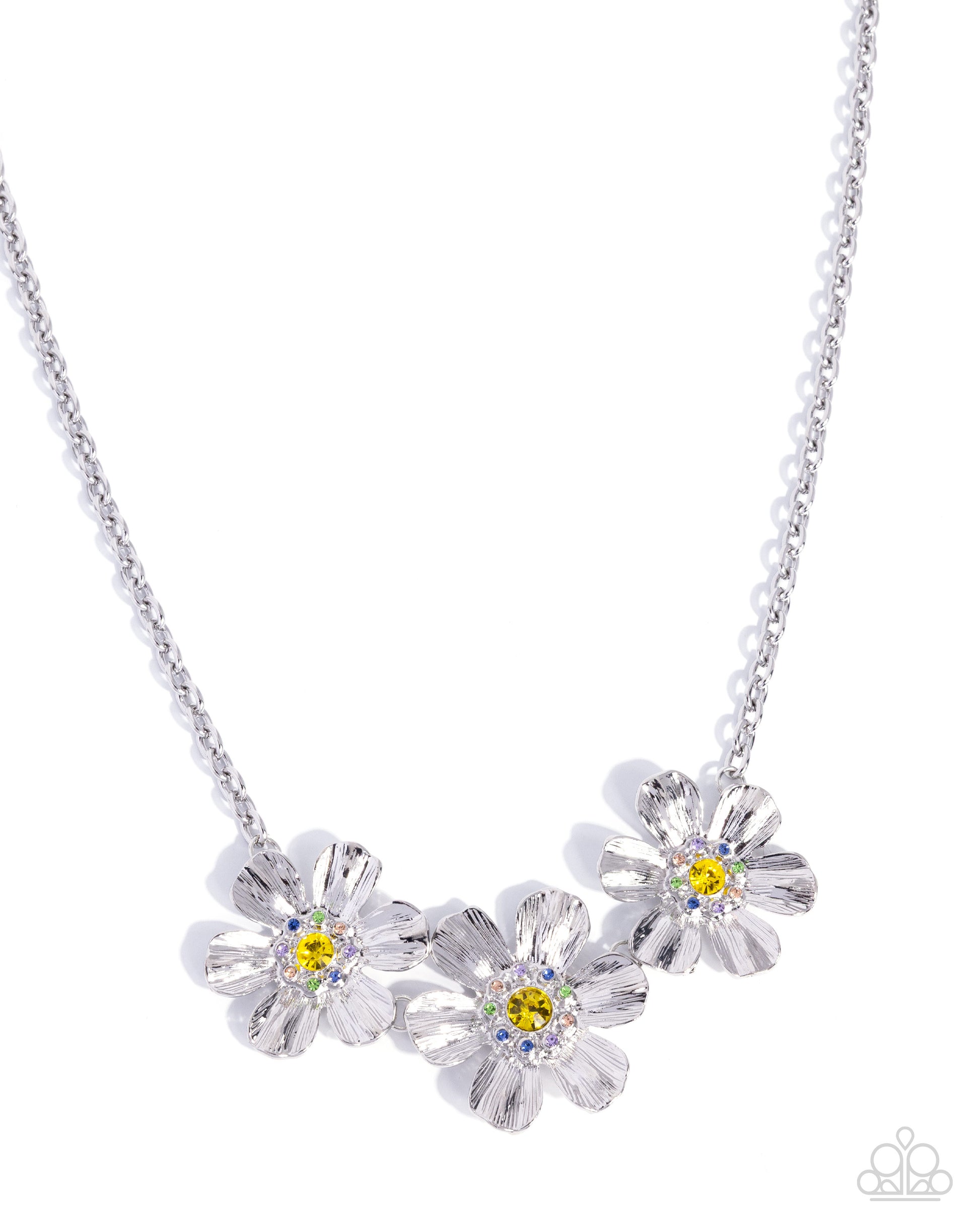 Freeing Florals - yellow - Paparazzi necklace