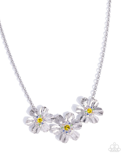 Freeing Florals - yellow - Paparazzi necklace