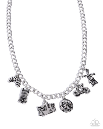 French Influence - silver - Paparazzi necklace