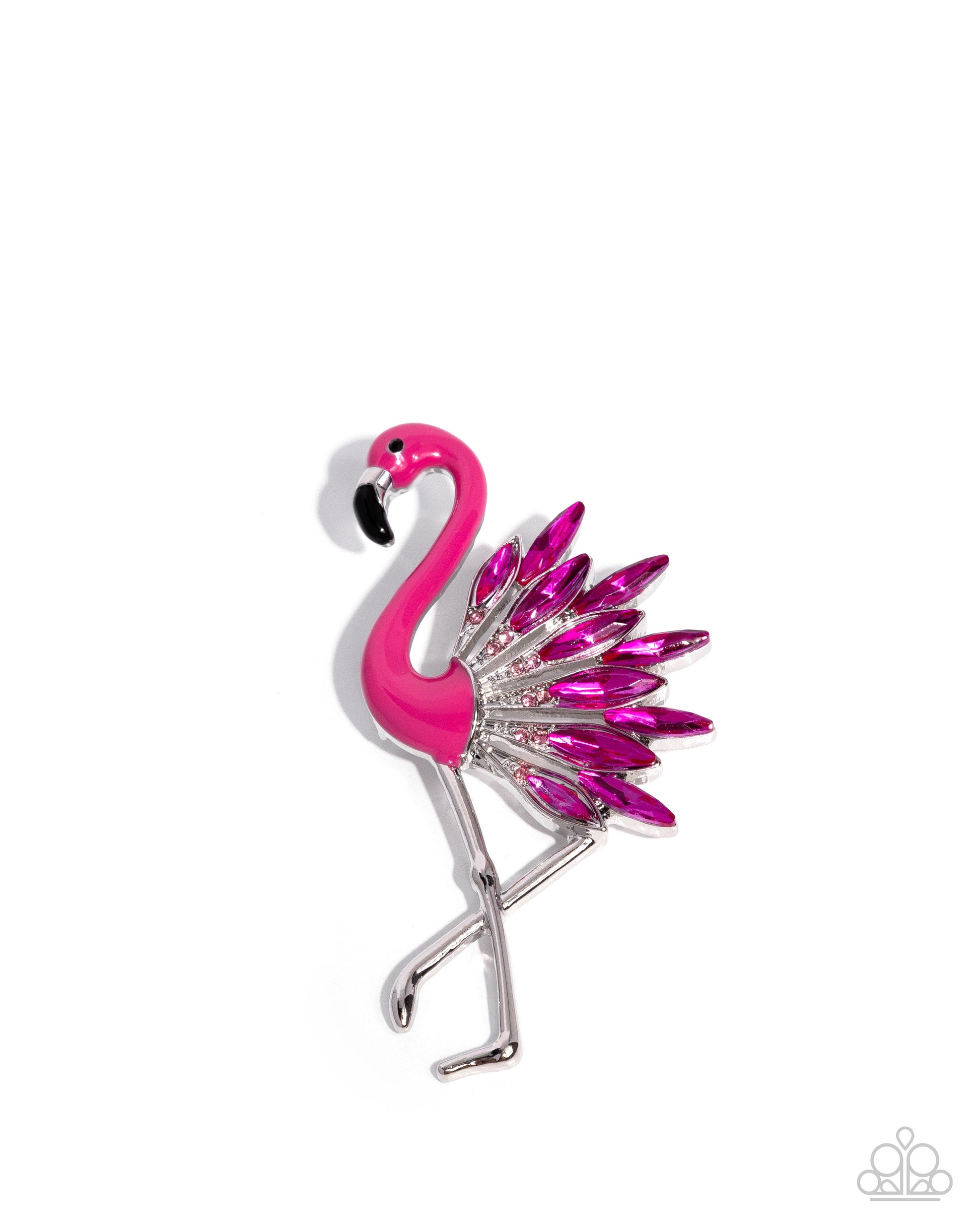 Frenetic Flamingo - pink - Paparazzi brooch