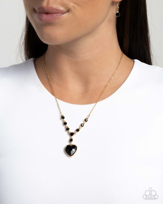 Fresh Fondness - black - Paparazzi necklace