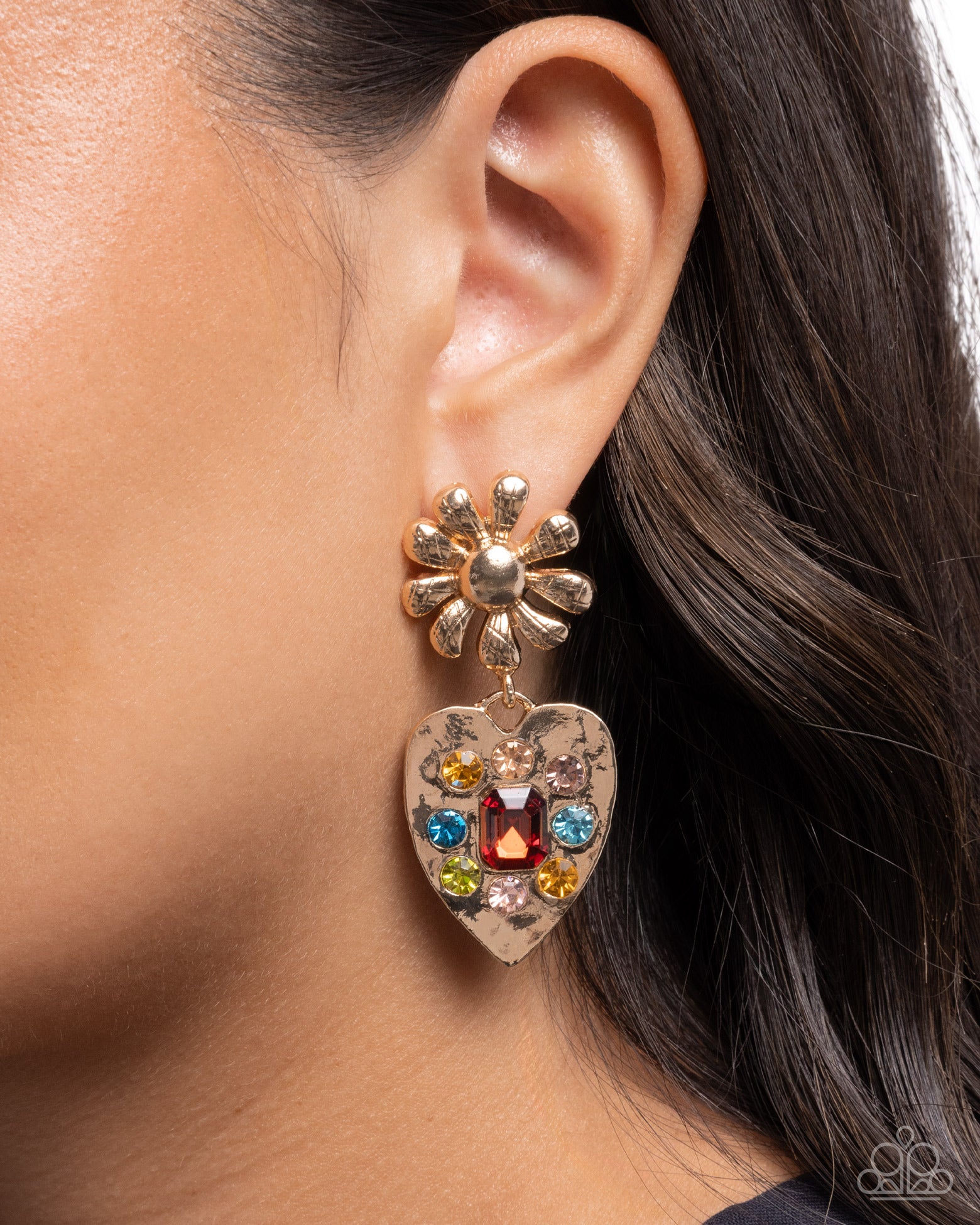 Friendly Feature - brown - Paparazzi earrings