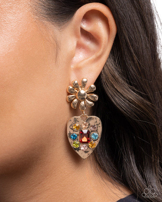 Friendly Feature - brown - Paparazzi earrings