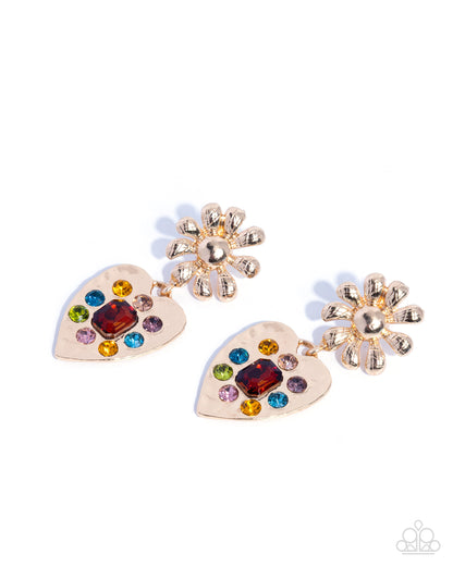 Friendly Feature - brown - Paparazzi earrings