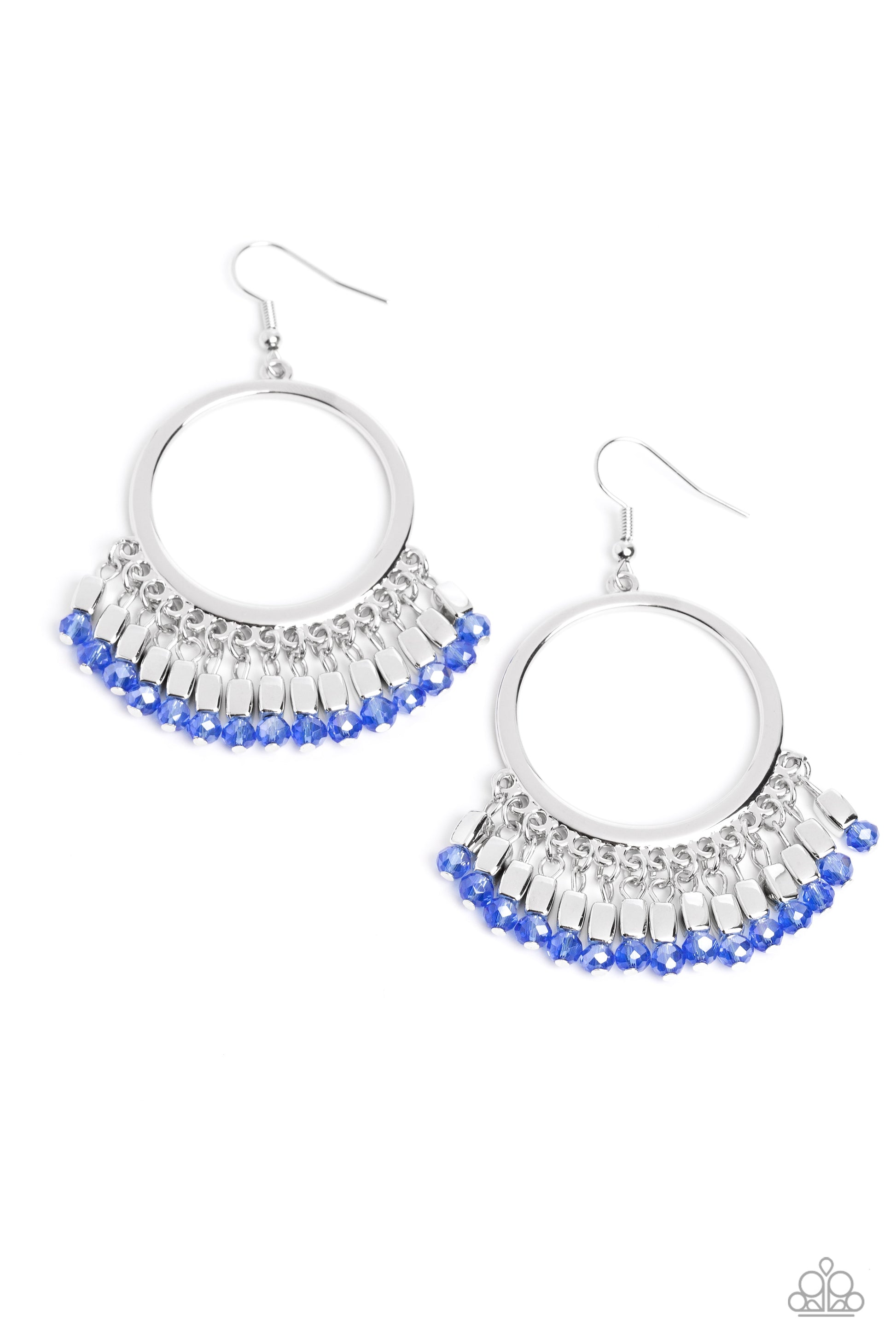 Fringe Fanfare - blue - Paparazzi earrings – JewelryBlingThing