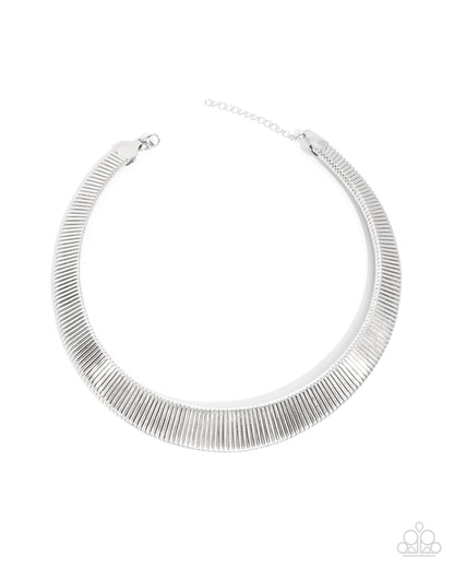 Fringe Formal - silver - Paparazzi necklace