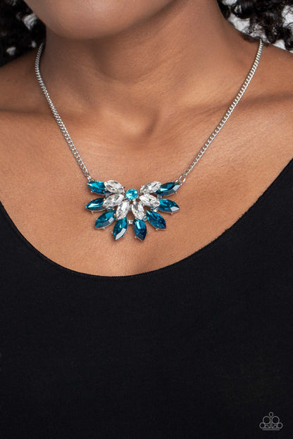 Frosted Florescence - blue - Paparazzi necklace