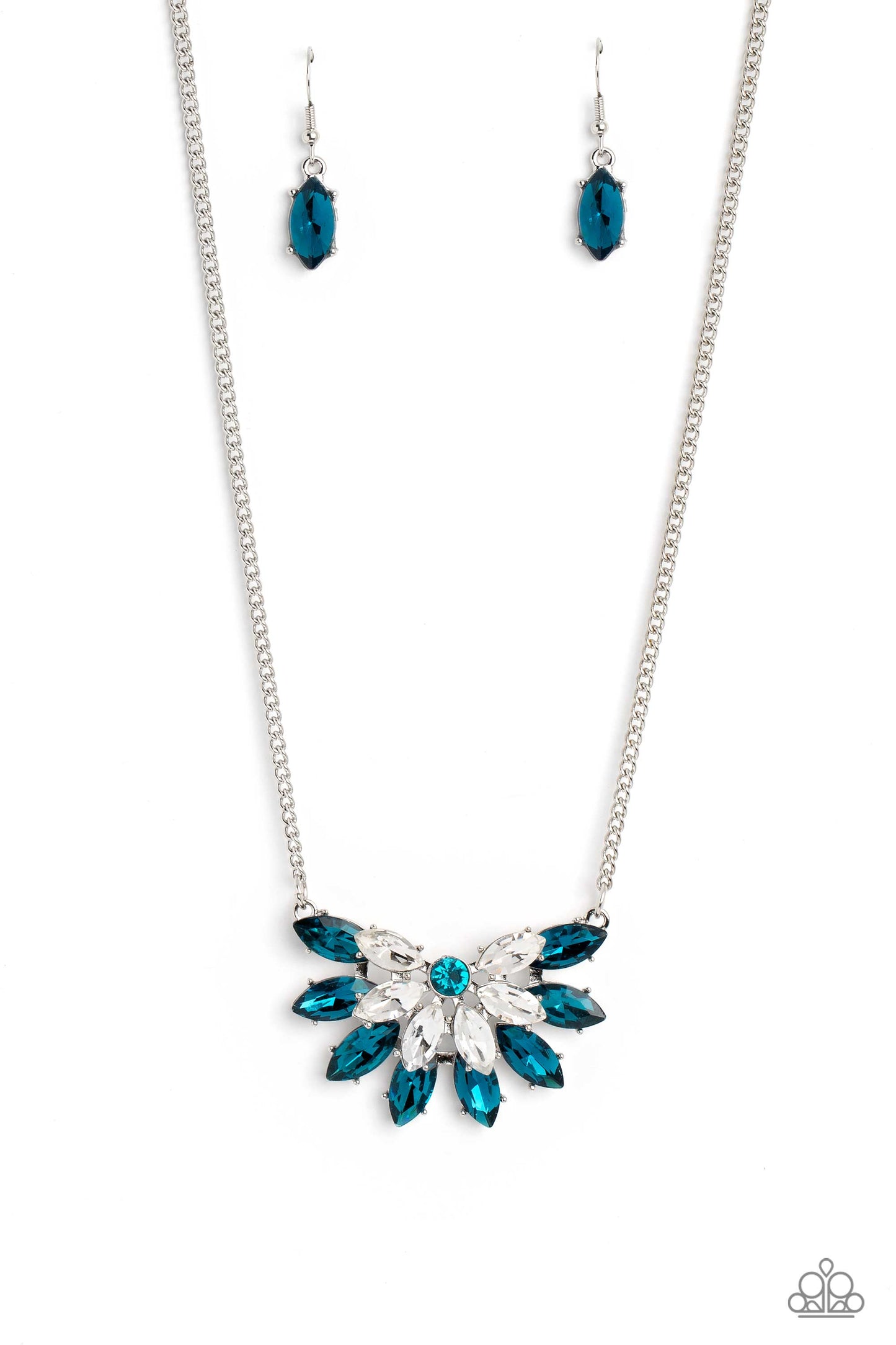 Frosted Florescence - blue - Paparazzi necklace