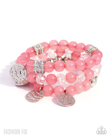 Fun-Loving Layers - pink - Paparazzi bracelet