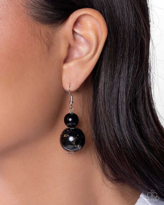 Funky Freestyle - black - Paparazzi earrings