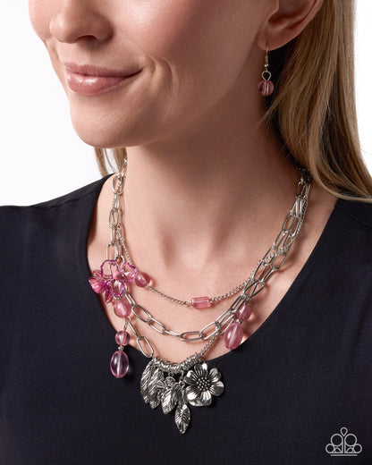 Futuristic Freestyle - pink - Paparazzi necklace