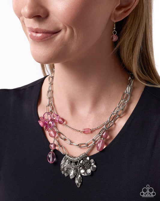 Futuristic Freestyle - pink - Paparazzi necklace