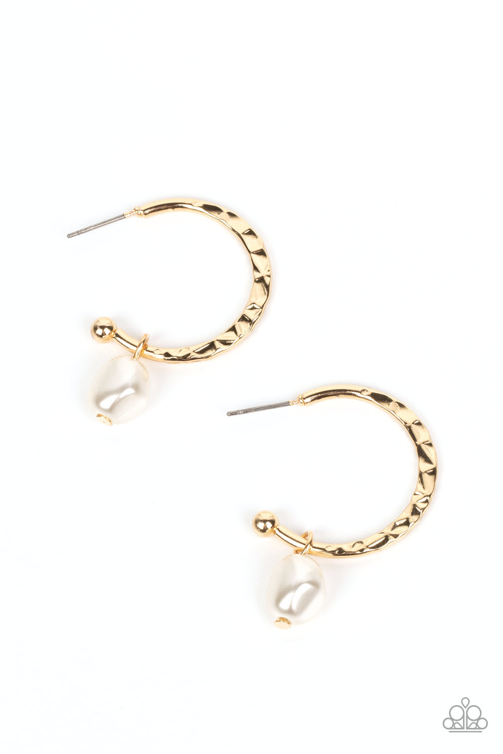 GLAM Overboard - gold - Paparazzi earrings