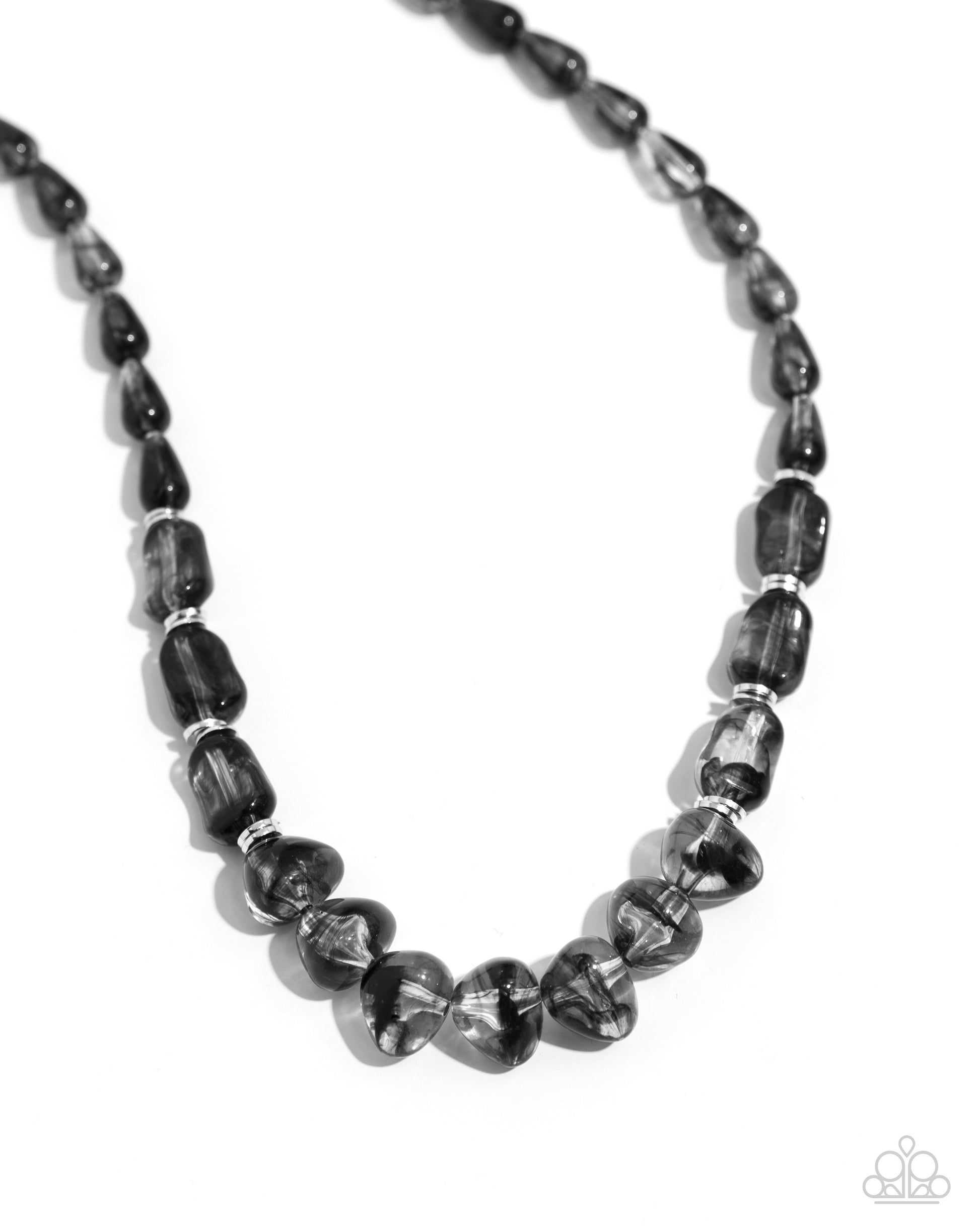 GLASSY Getaway - black - Paparazzi necklace