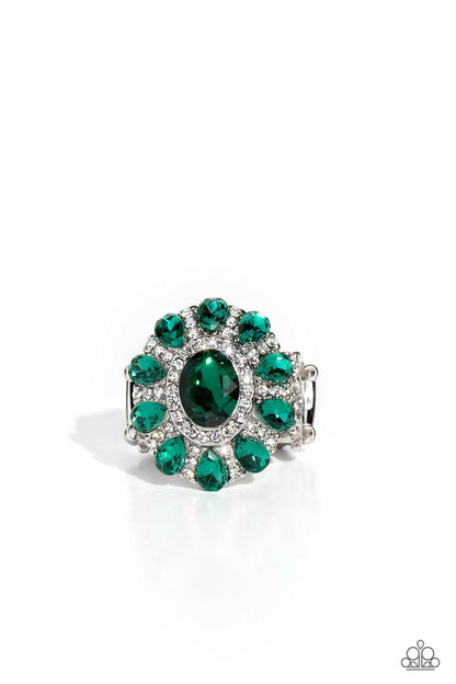 GLIMMER and Spice - green - Paparazzi ring