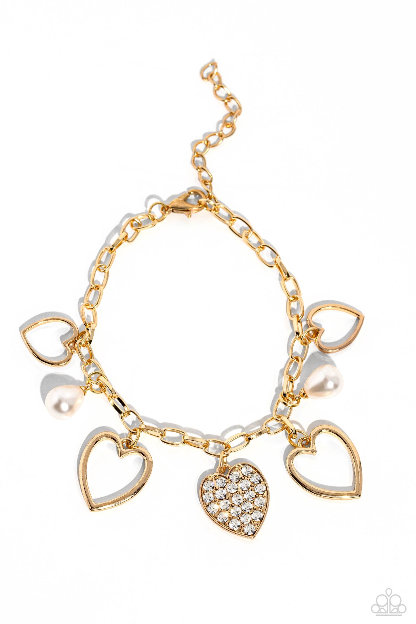 GLOW Your Heart - gold - Paparazzi bracelet