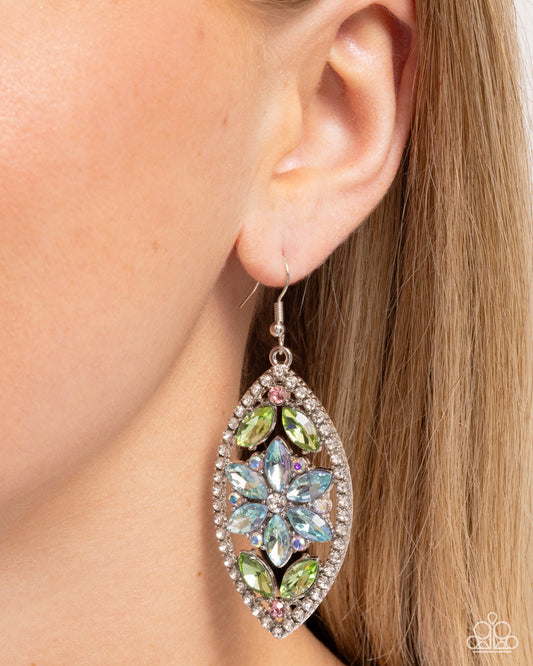 Gallant Garden - blue - Paparazzi earrings