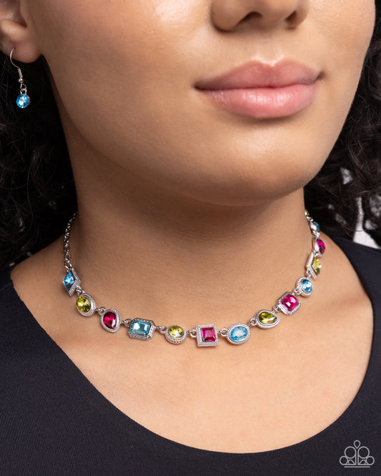 Gallery Glam - multi - Paparazzi necklace