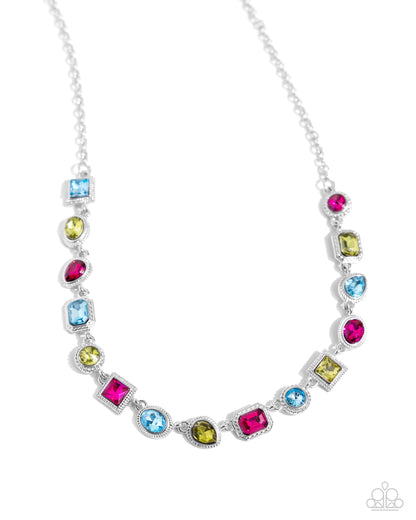 Gallery Glam - multi - Paparazzi necklace