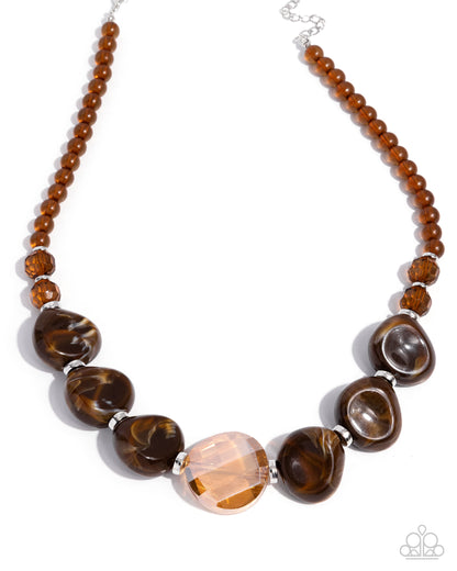Gallery Walk - brown - Paparazzi necklace