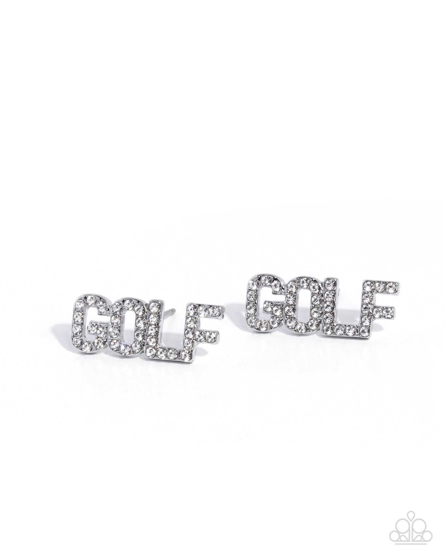 Game of Golf - white - Paparazzi earrings