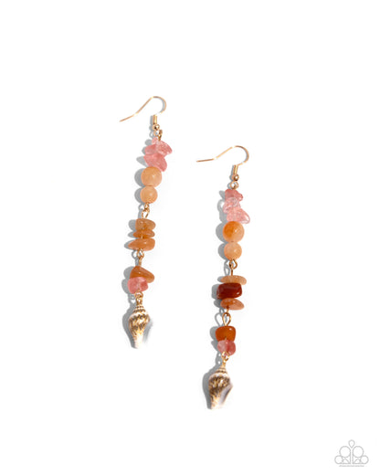 Game of STONES - orange - Paparazzi earrings