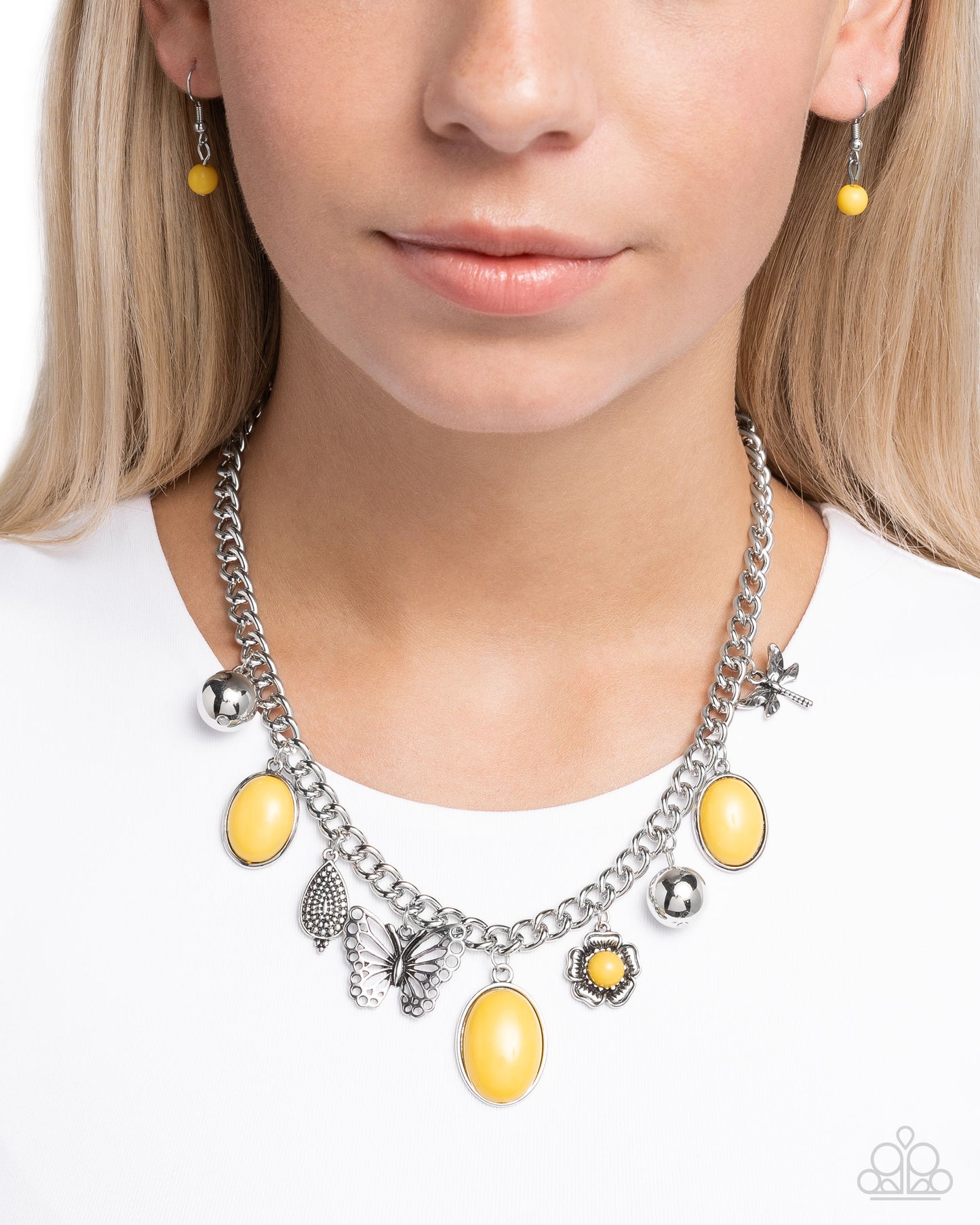 Garden Center - yellow - Paparazzi necklace