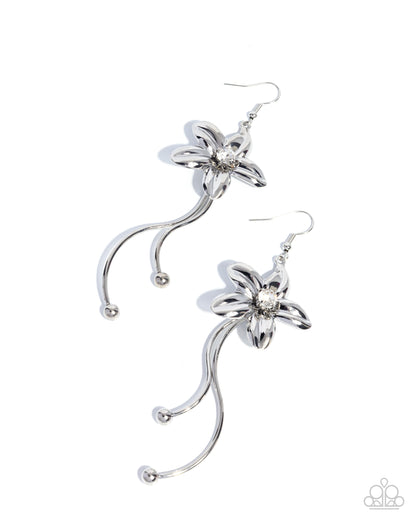Garden Gait - white - Paparazzi earrings