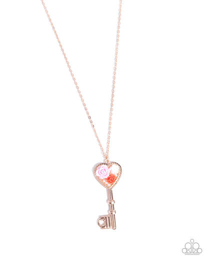 Garden Getaway - rose gold - Paparazzi necklace