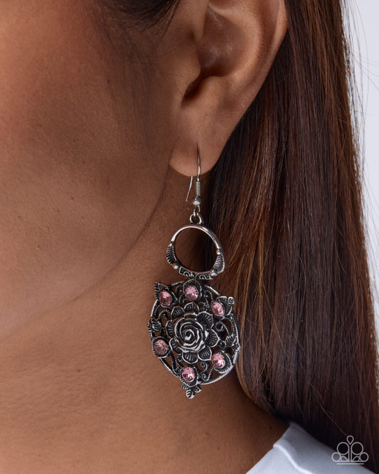 Garden Glissando - pink - Paparazzi earrings