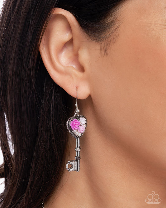 Garden Grand Tour - purple - Paparazzi earrings