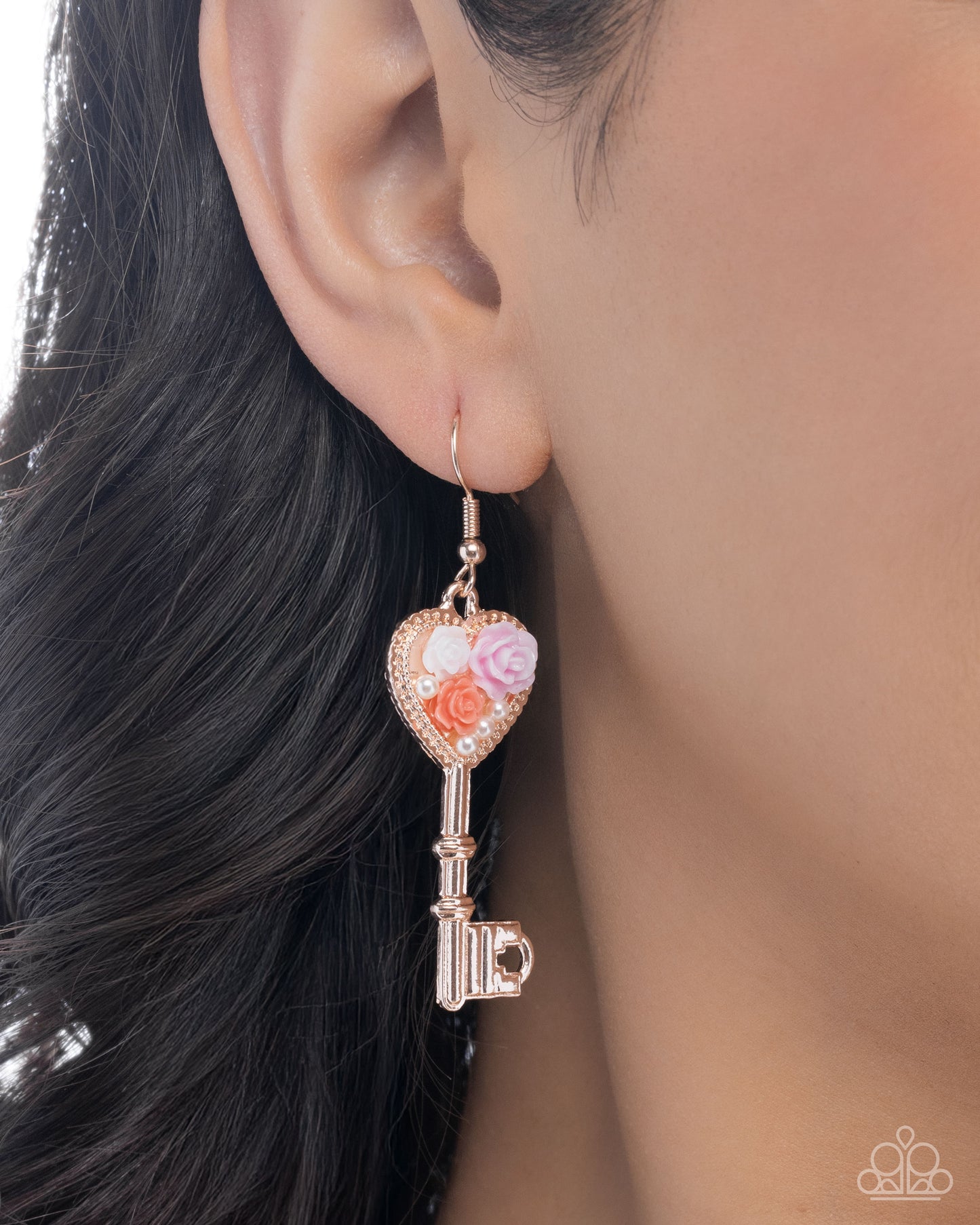 Garden Grand Tour - rose gold - Paparazzi earrings