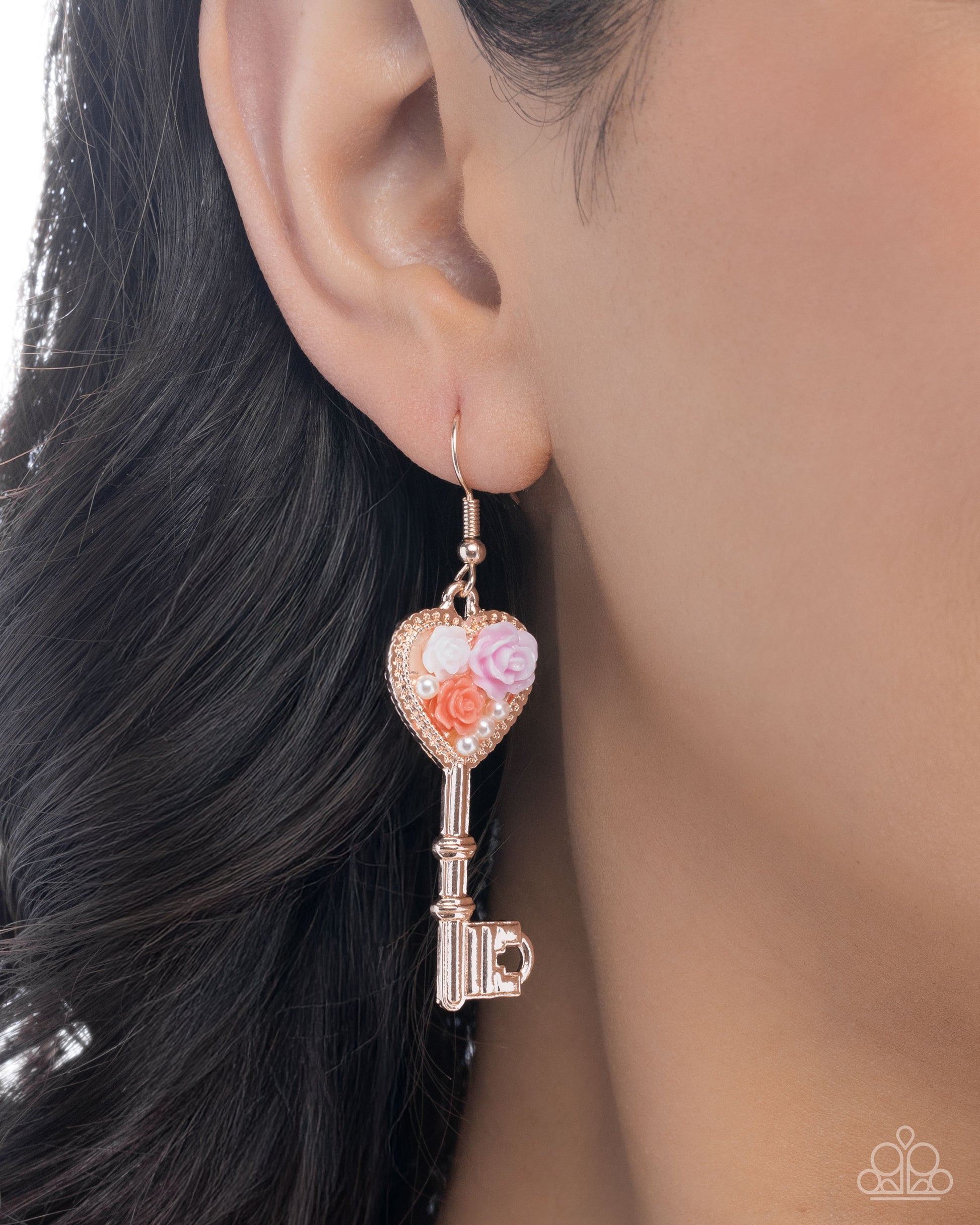 Garden Grand Tour - rose gold - Paparazzi earrings