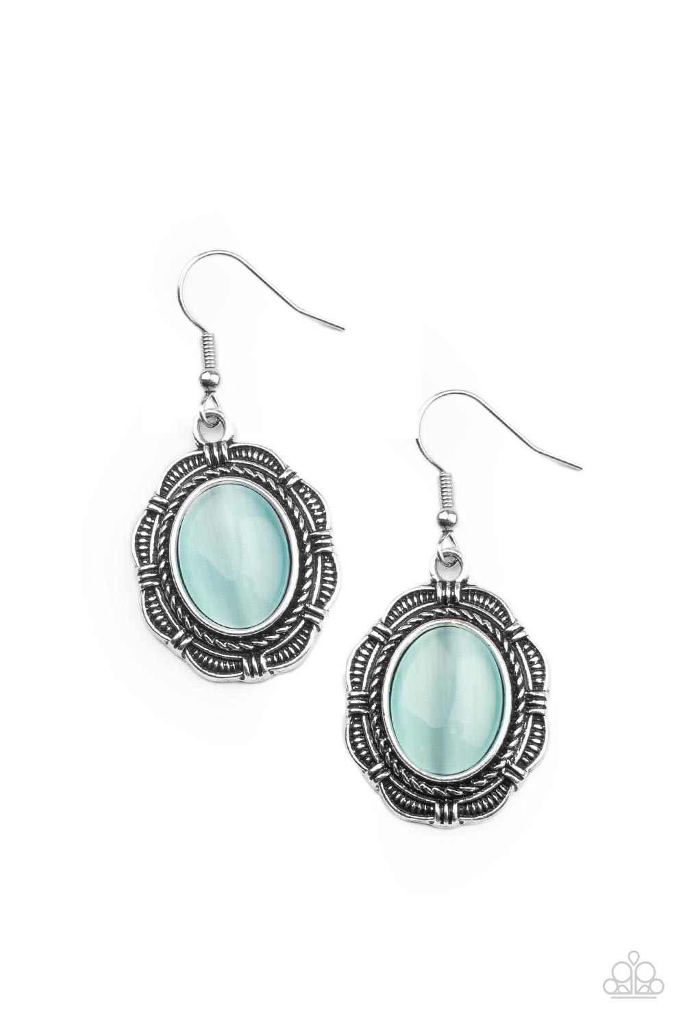 Mountain mover blue 2024 earring paparazzi