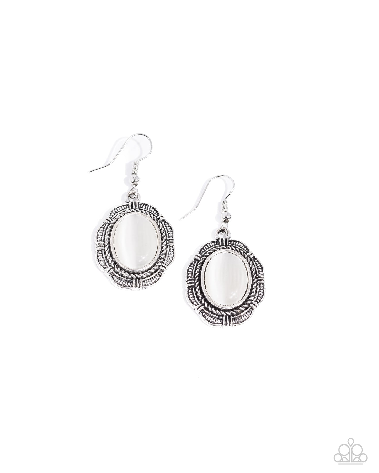 Garden Party Perfection - white - Paparazzi earrings