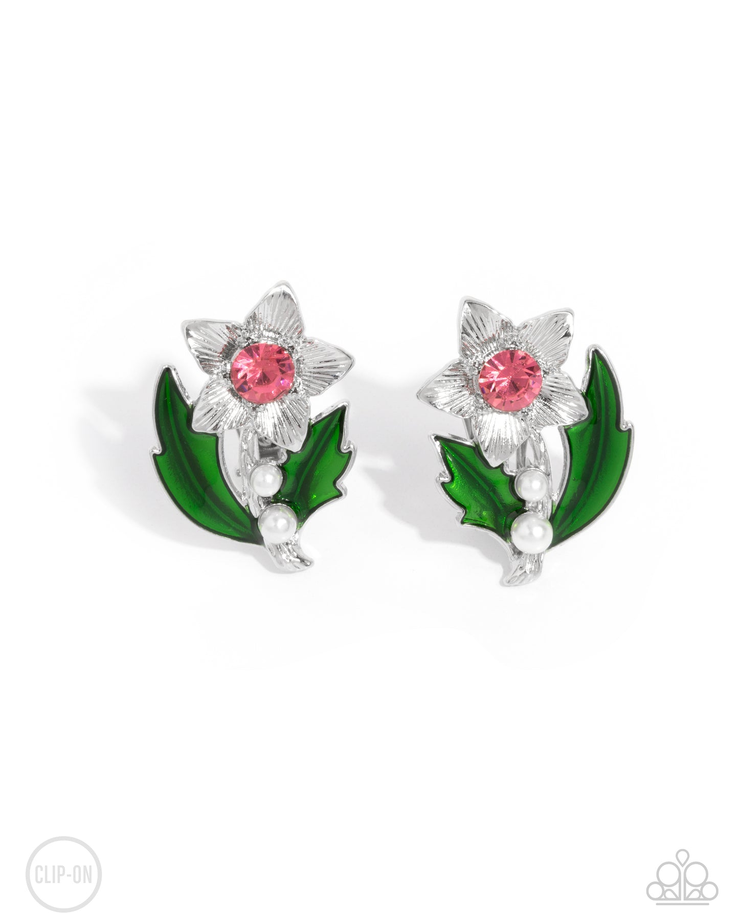 Gardening Guest - pink - Paparazzi CLIP ON earrings